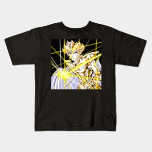 lightning plasma of leo the gold saint in the knights of the zodiac Kids T-Shirt